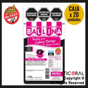 COBERTURA P/TORTA 1/2K COLOR NEGRO BALLINA 20 x 1